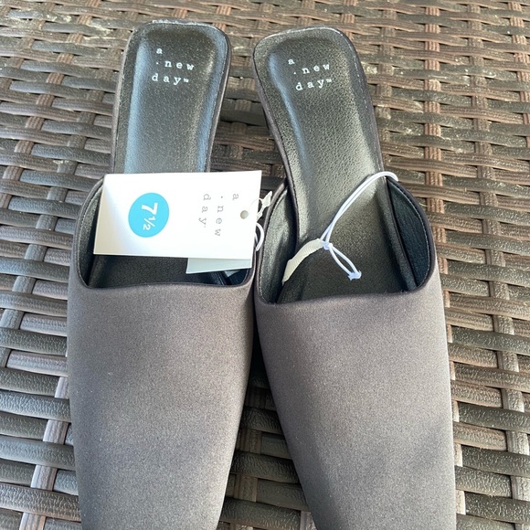 NWT A New Day Black Jessica Square Toe Mule Heel with Memory Foam - Picture 3 of 4